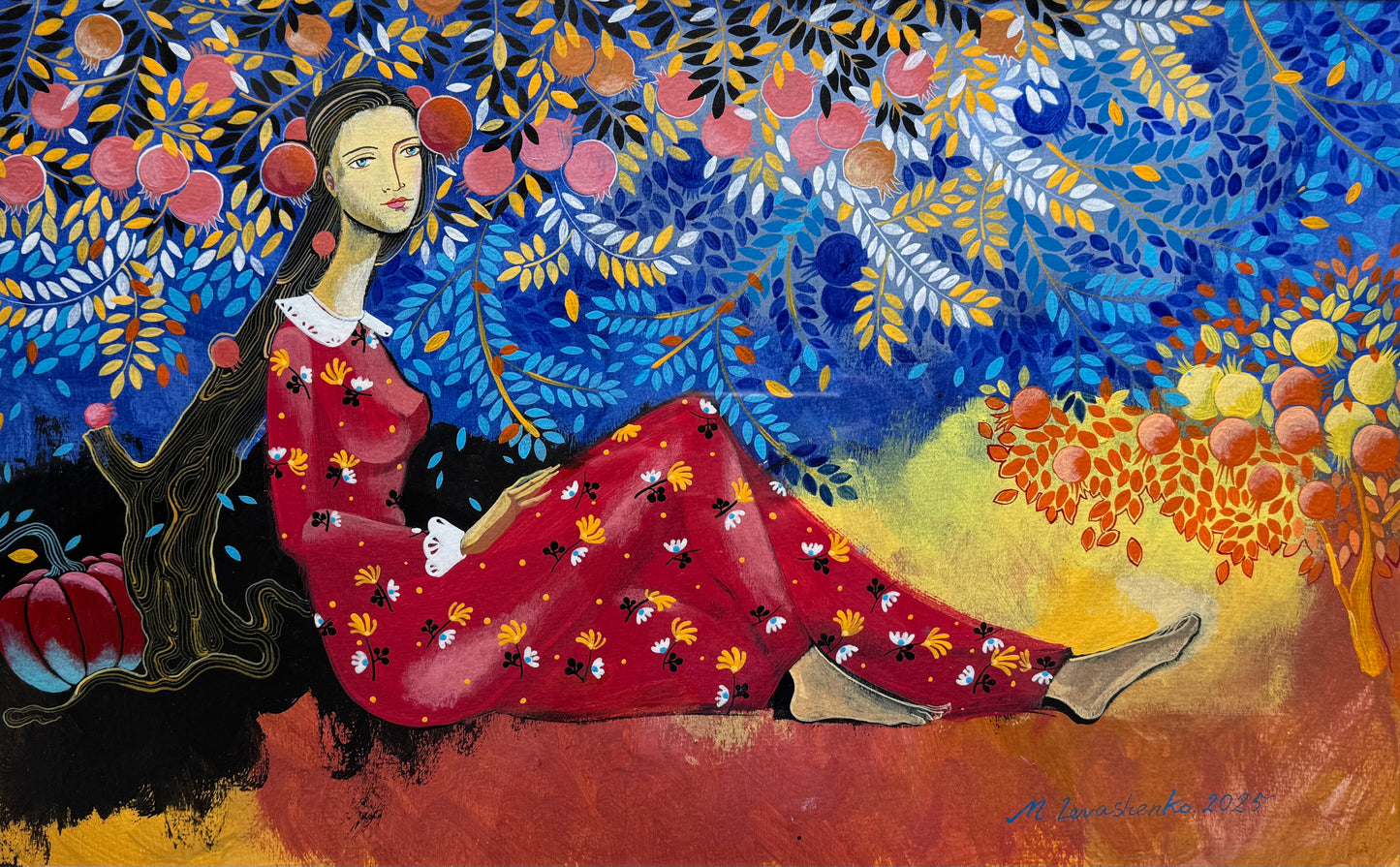 ქალი ბროწეულებით