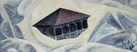 კოლხური ოდა მთვარის ფონზე