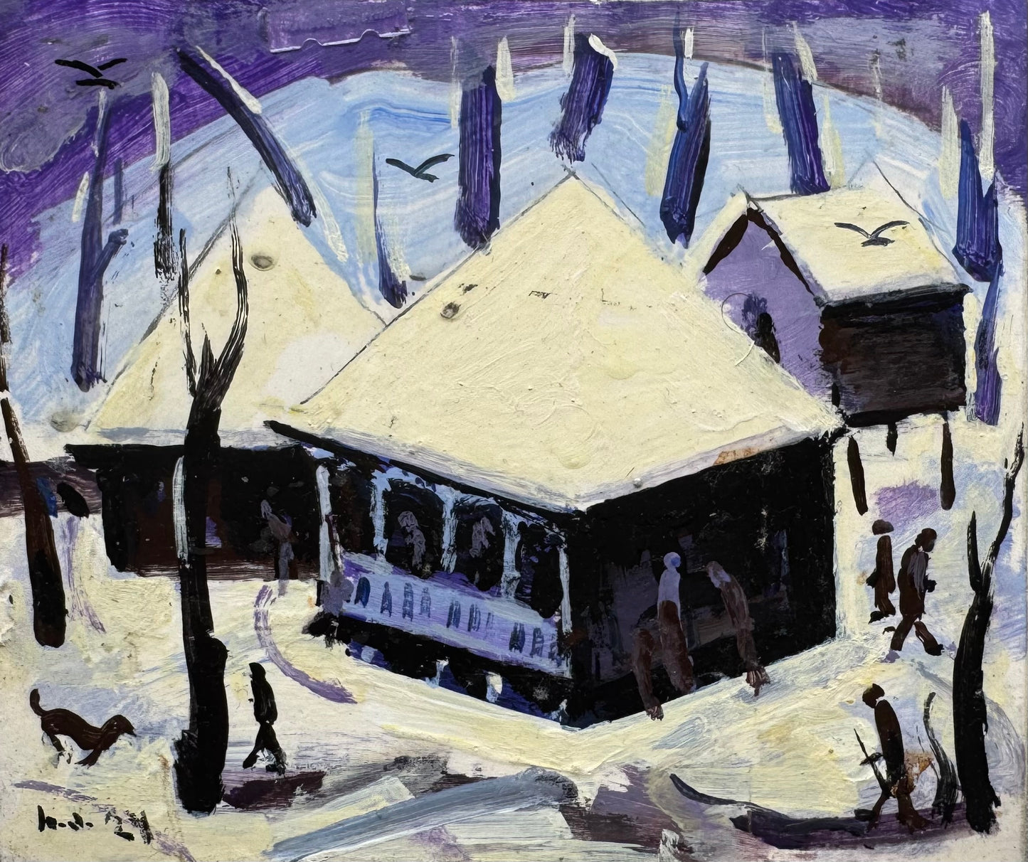 ძველებური ოდა ზამთარში 