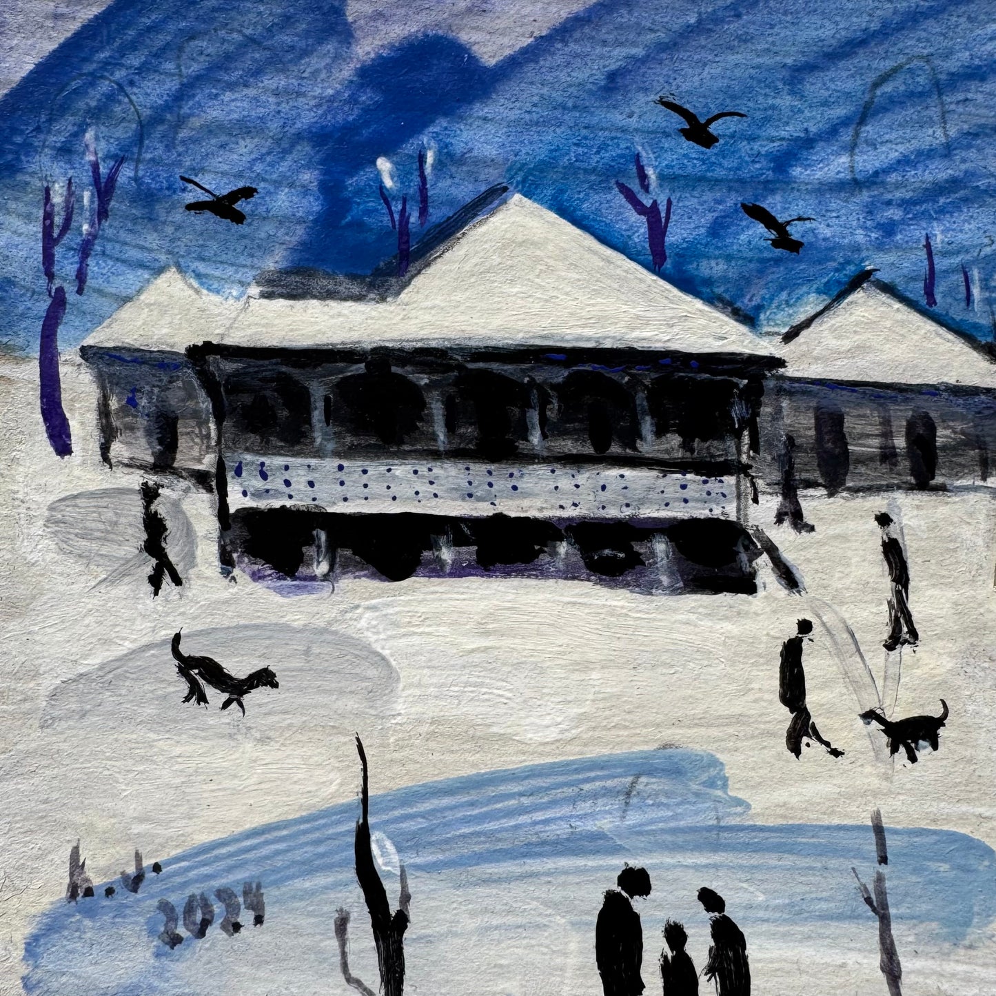 კოლხური ოდა ზამთარში 