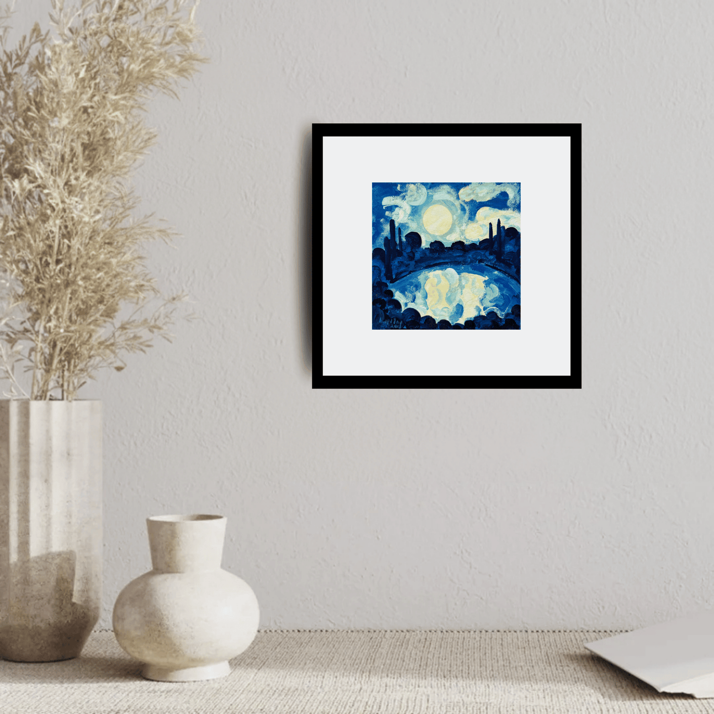 მთვარის ამოსვლა ტბასთან