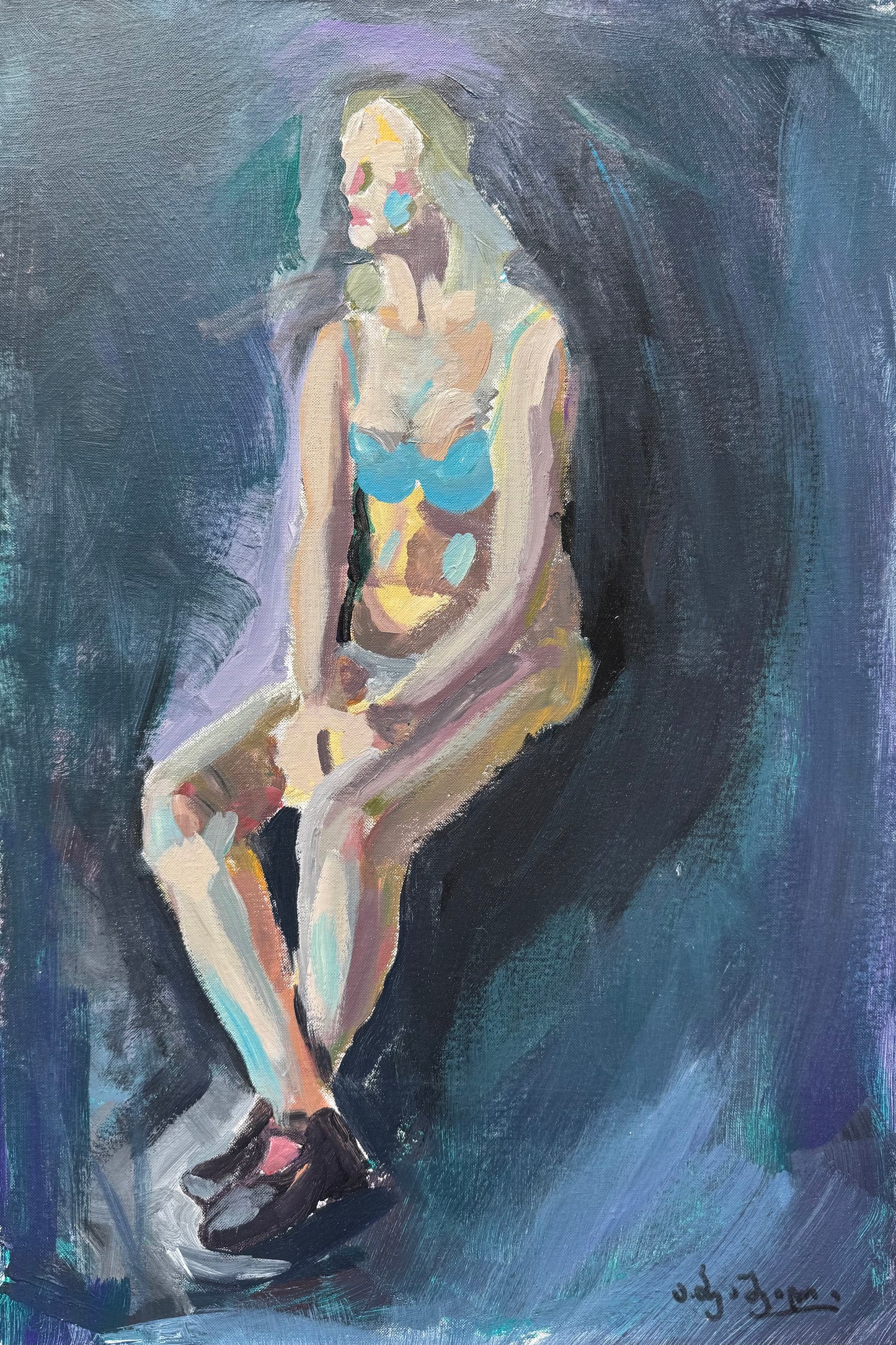 ჩაფიქრებული ქალი